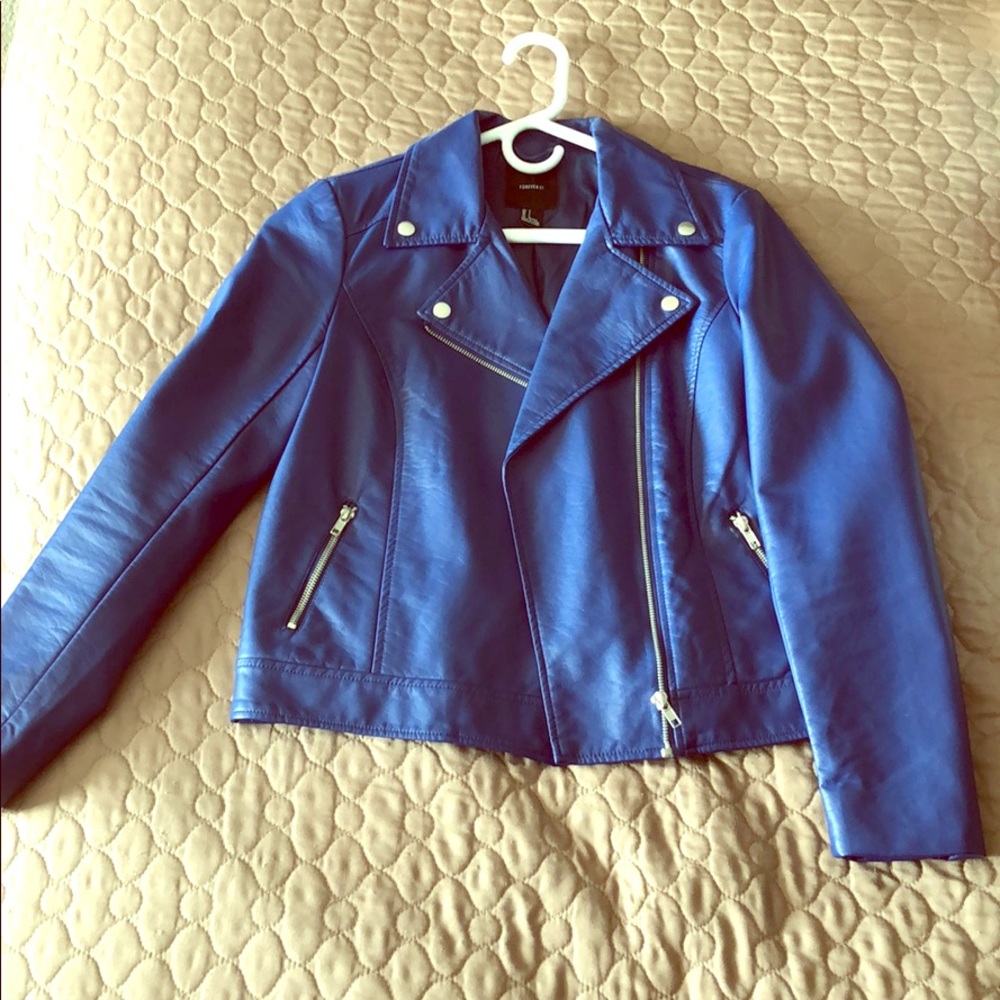 Blue Moto-jacket